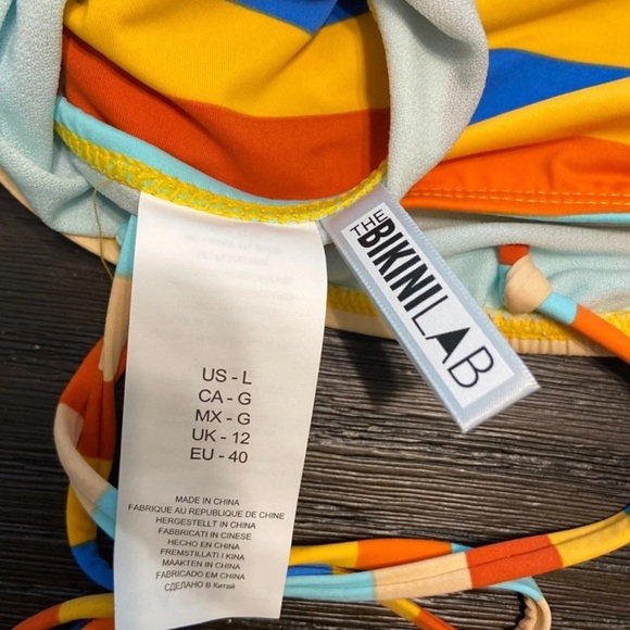 The Bikini Lab Multi Color Striped Bikini Top - Picture 7 of 7